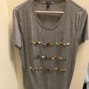 J. Crew jeweled shirt. Size L GUC